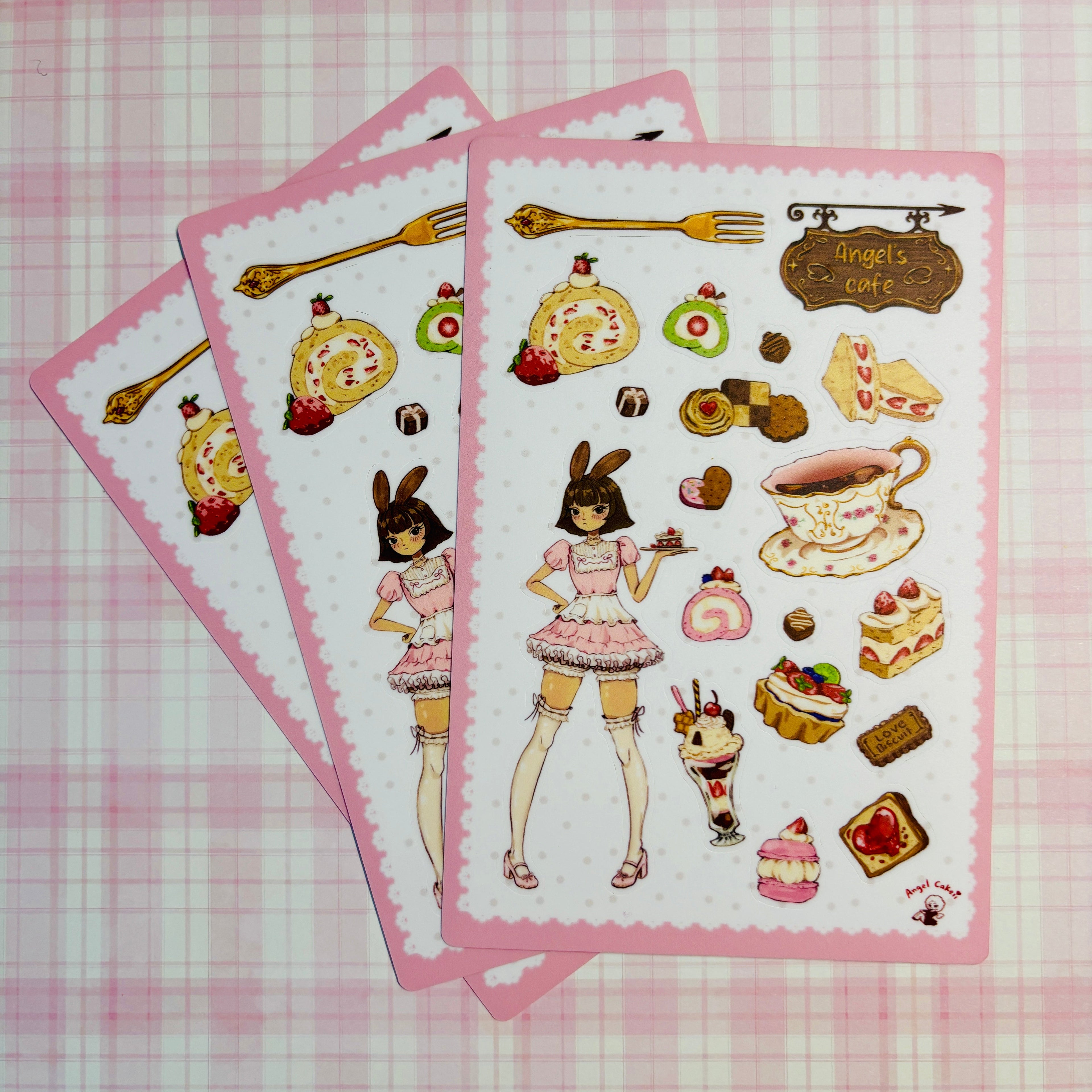 Angel's cafe Sticker sheet