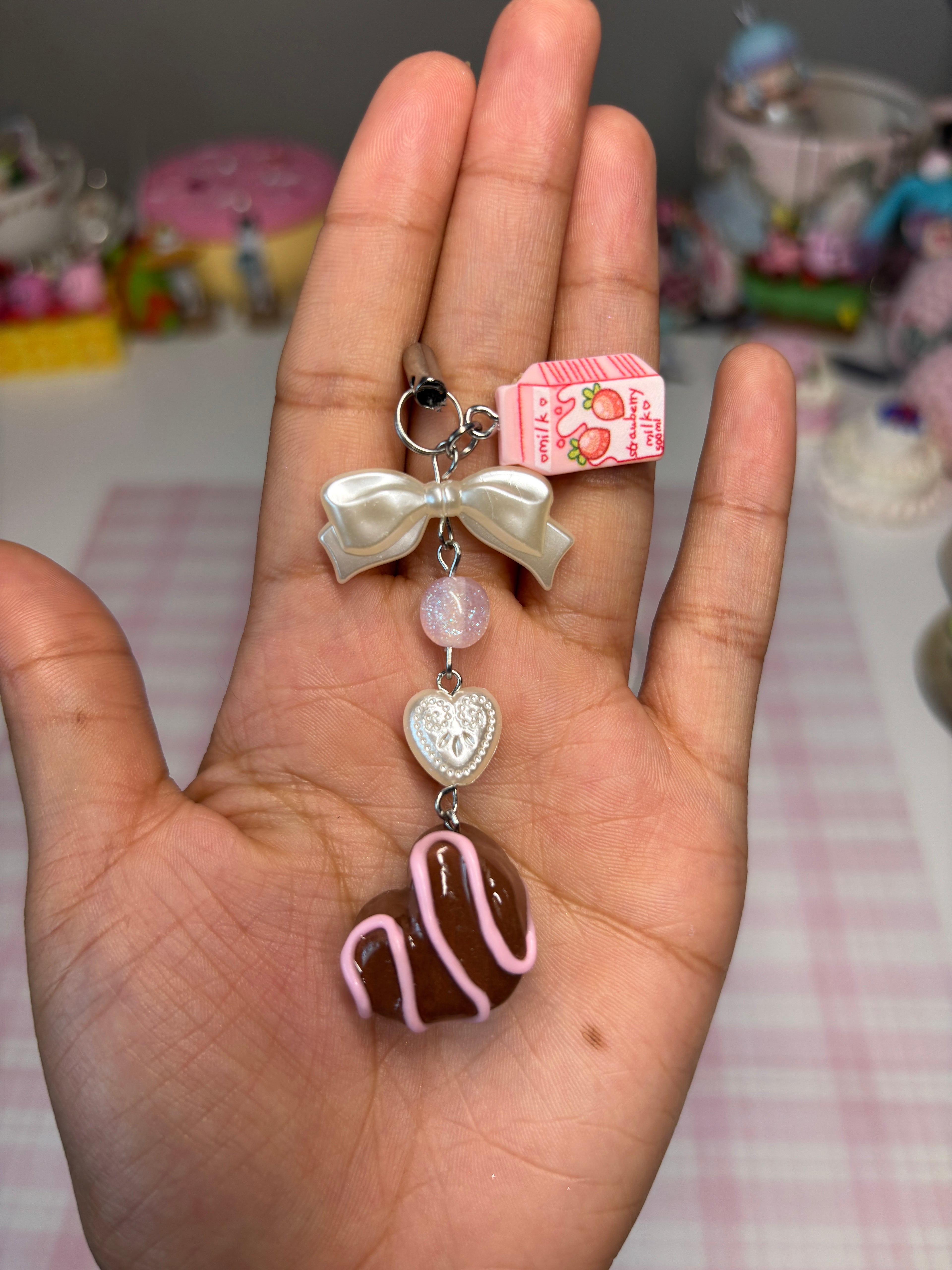 Chocolate drop! phone charm