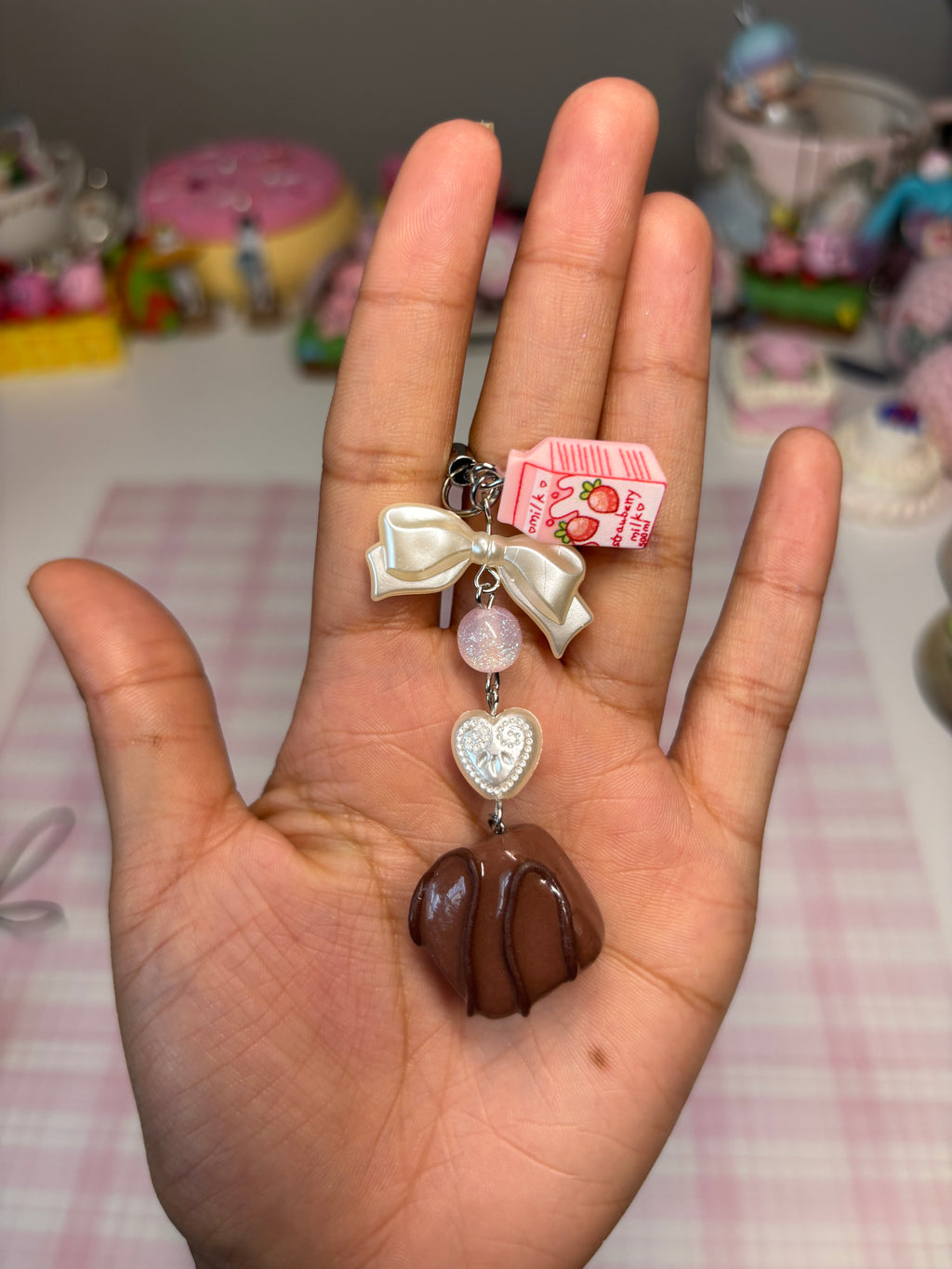 Chocolate drop! phone charm