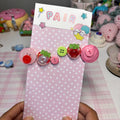 strawberry patch! hair clips