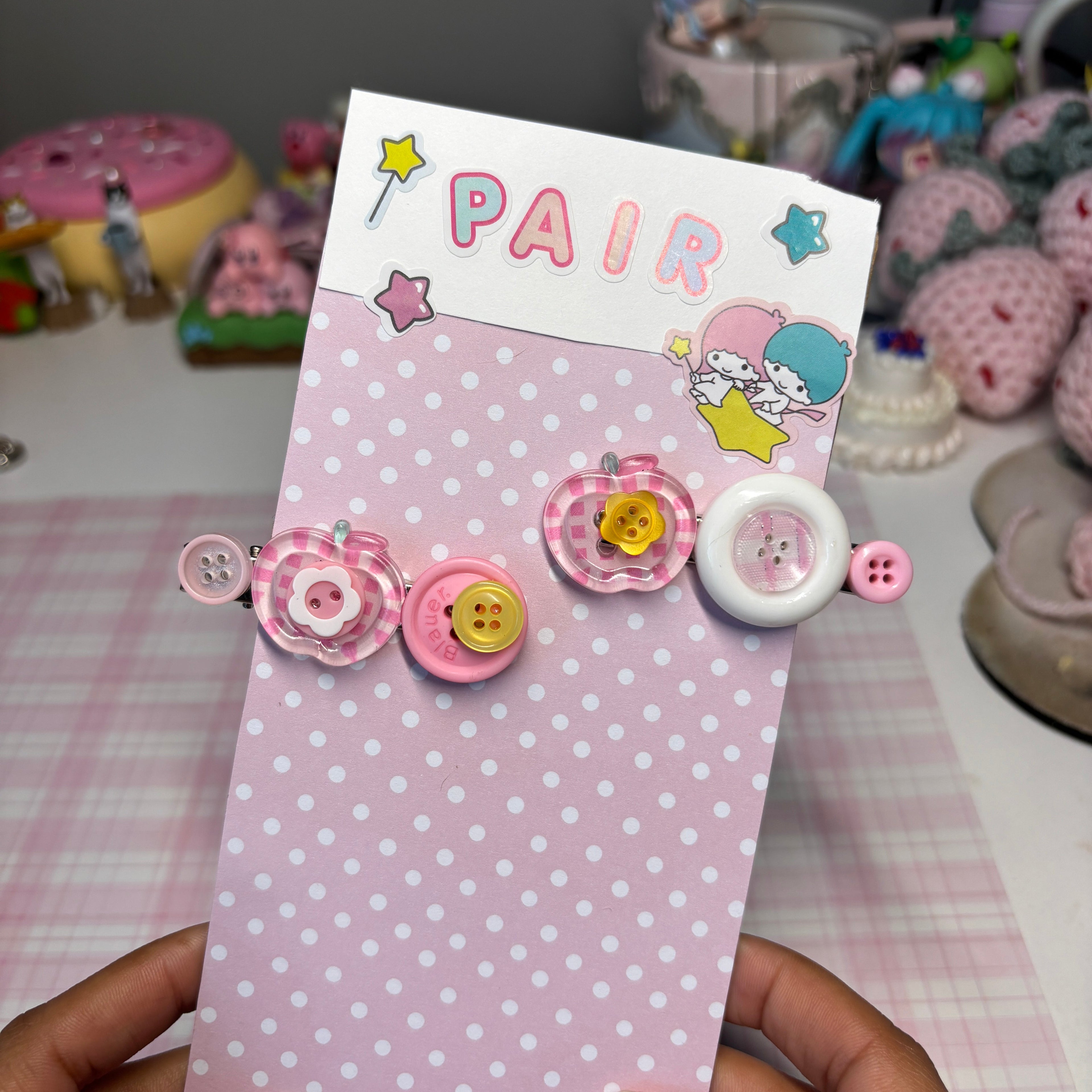 spring pink! hair clips