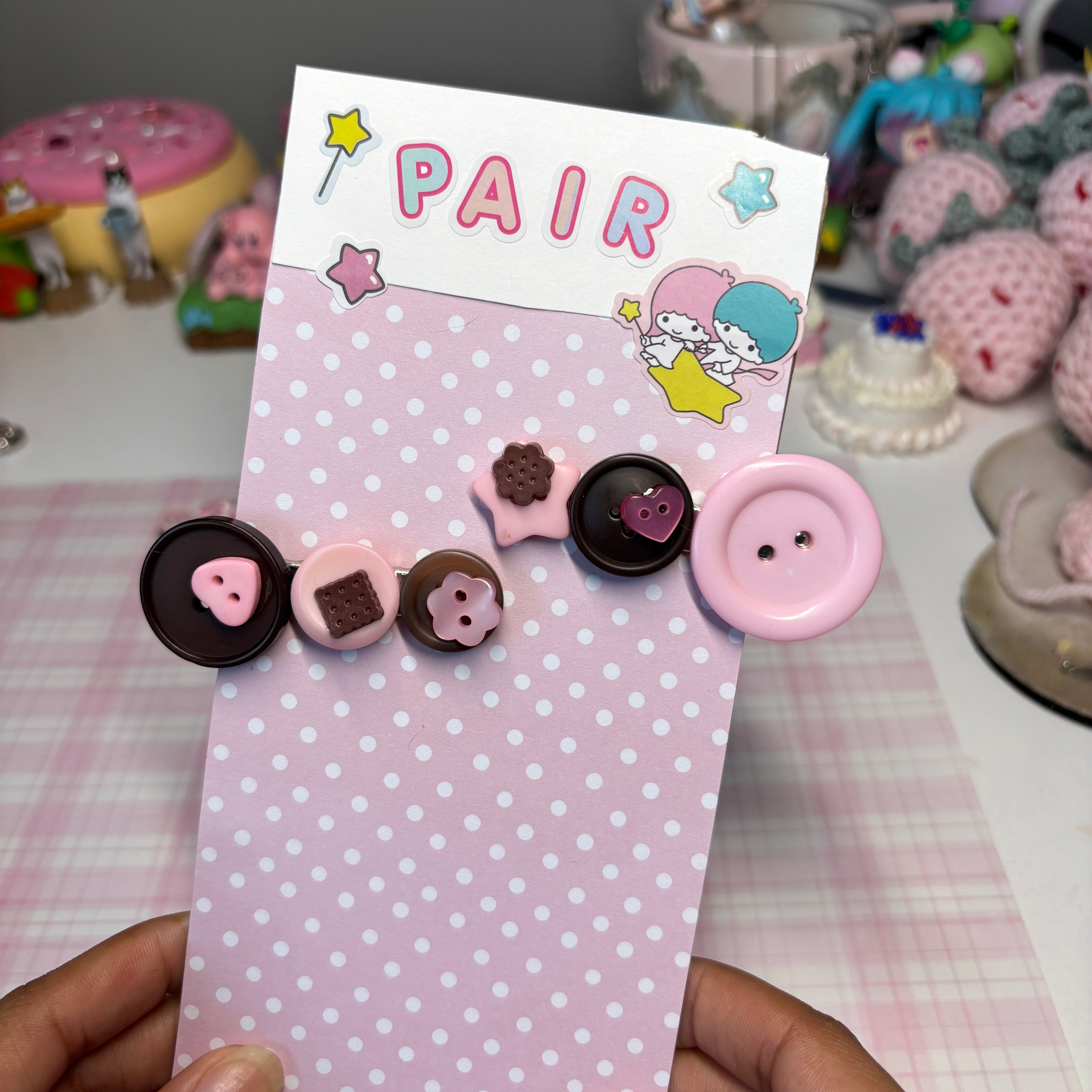 pink coco! hair clips