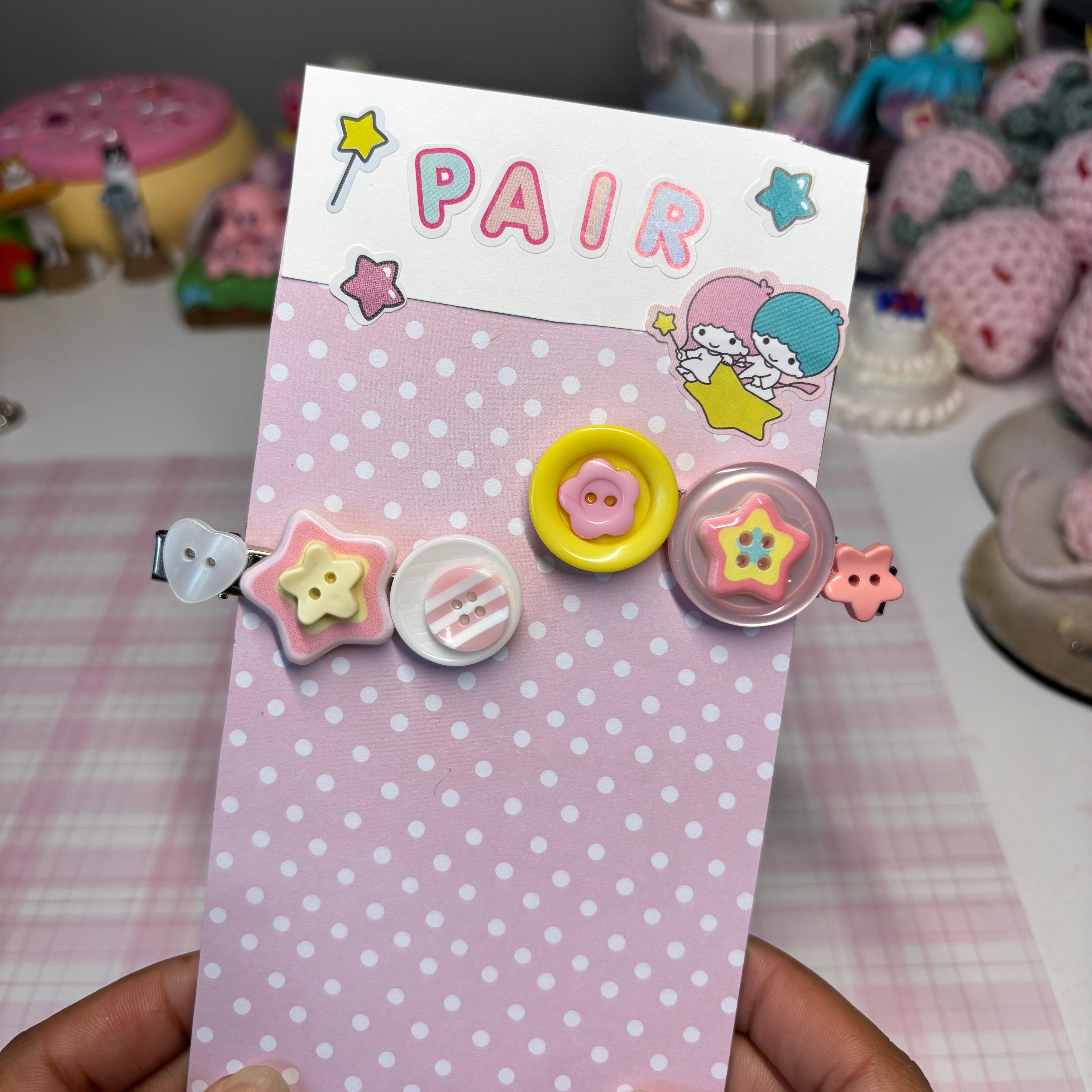star power! hair clips