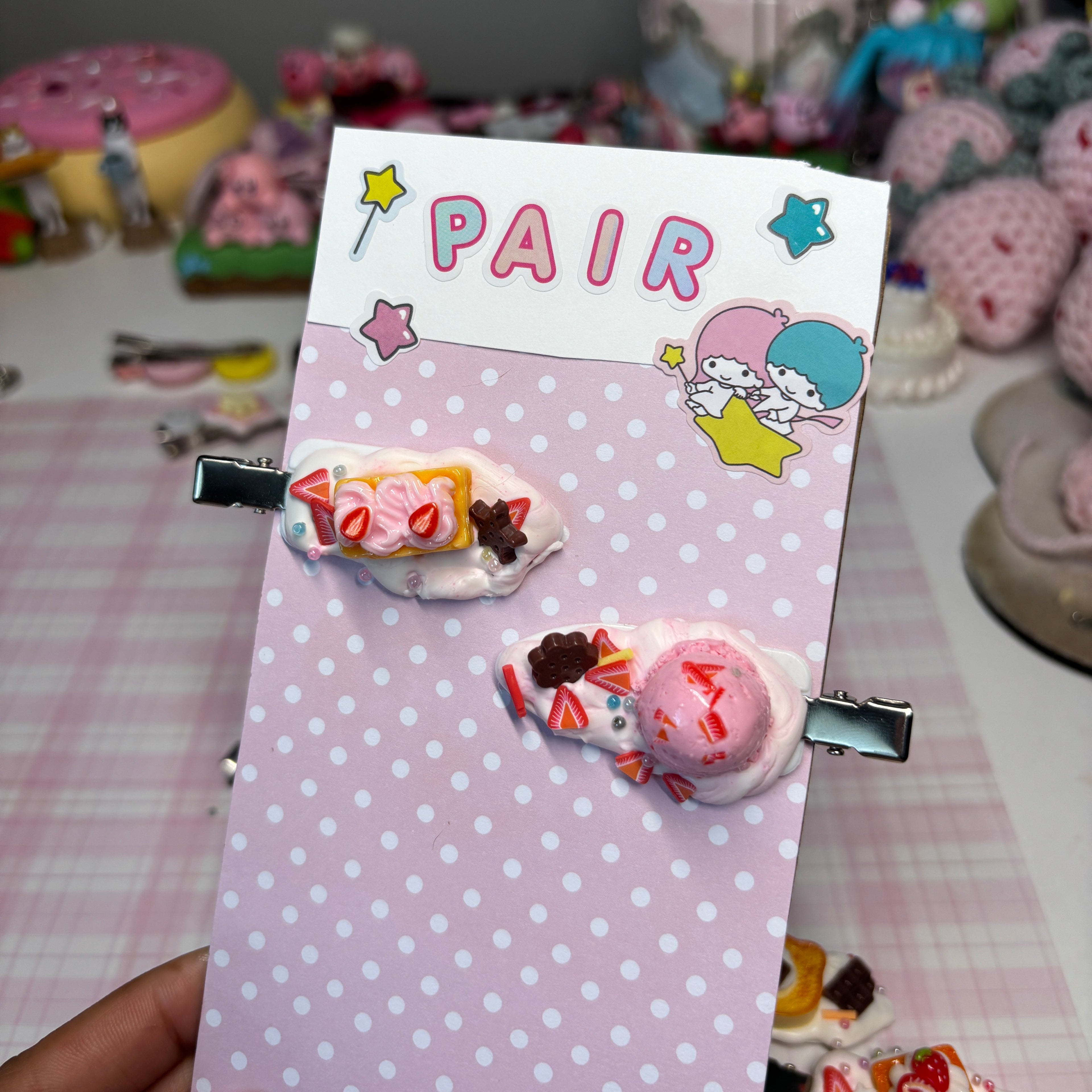 ice cream treat! hair clips
