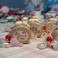 Strawberry roll cake ಄ keychain